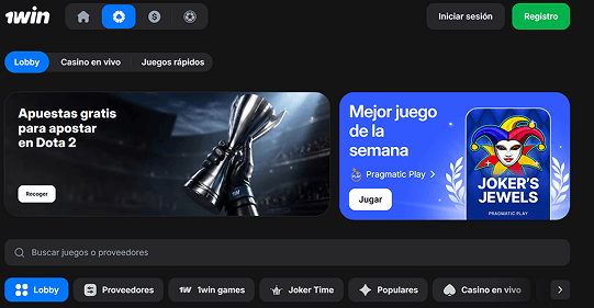 Entra en 1win y regístrate.