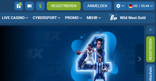 1xBet Registrierung