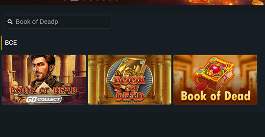 Найти Book of Dead в Melbet