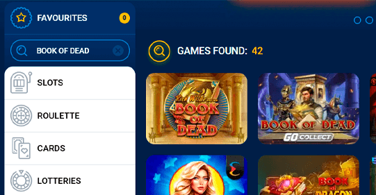 Find Book of Dead at Mostbet
