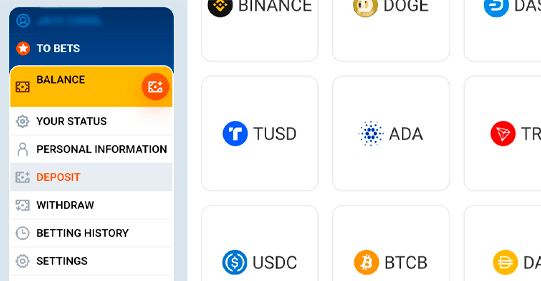 Make a deposit at Mostbet